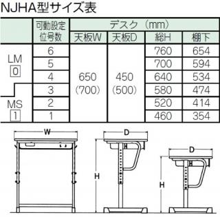 寸法・サイズ: 最近の学校ではおなじみの机の寸法です