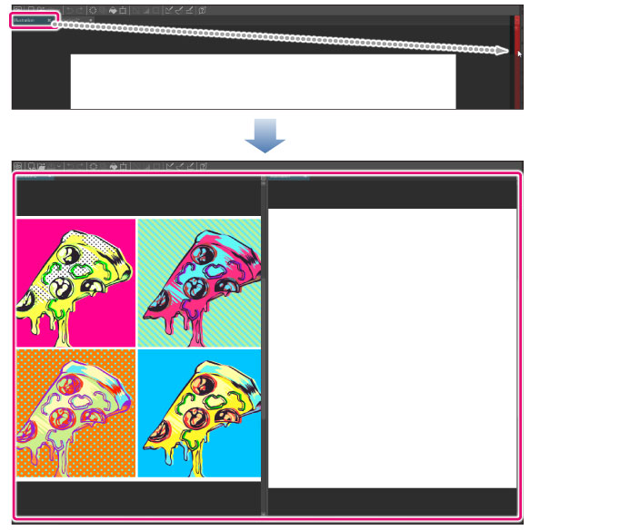 CLIP STUDIO PAINT Instruction manual Displaying Multiple Canvases