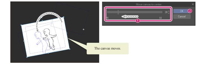 CLIP STUDIO PAINT Instruction manual - Move canvas to center